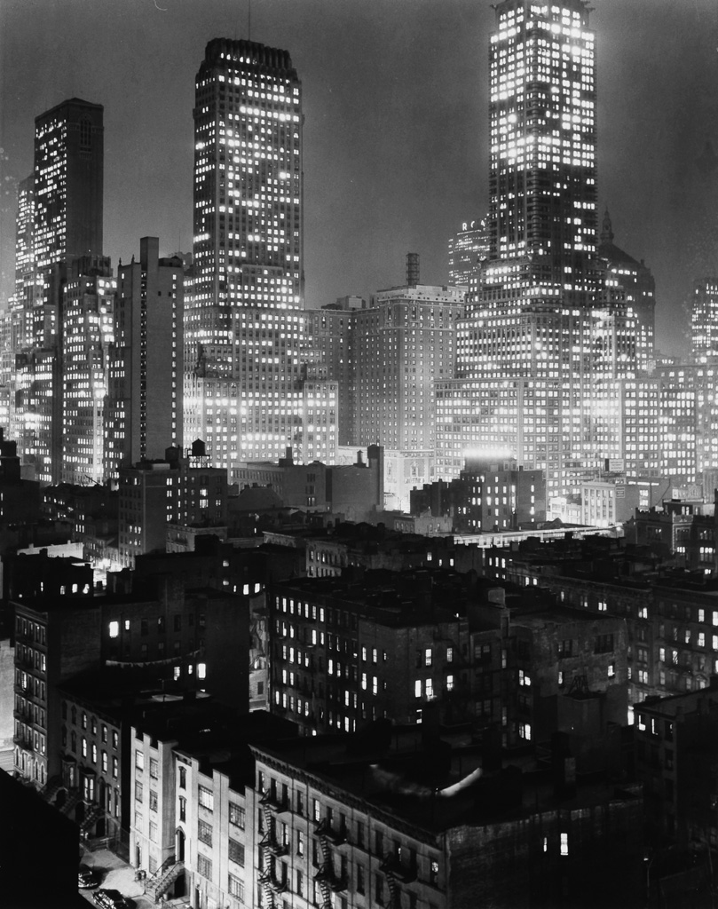 ANDREAS FEININGER (1906-1999) Midtown at Night.